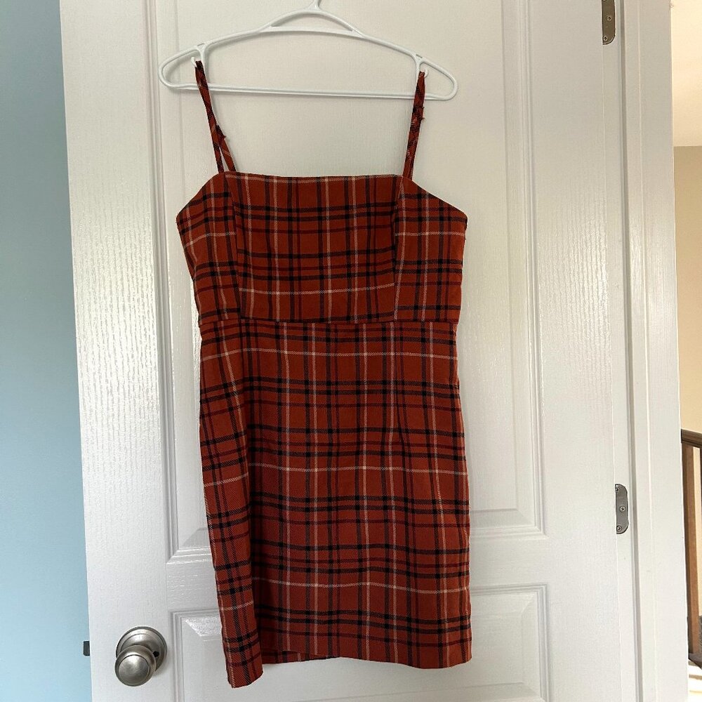 Rust Plaid Cami Mini L